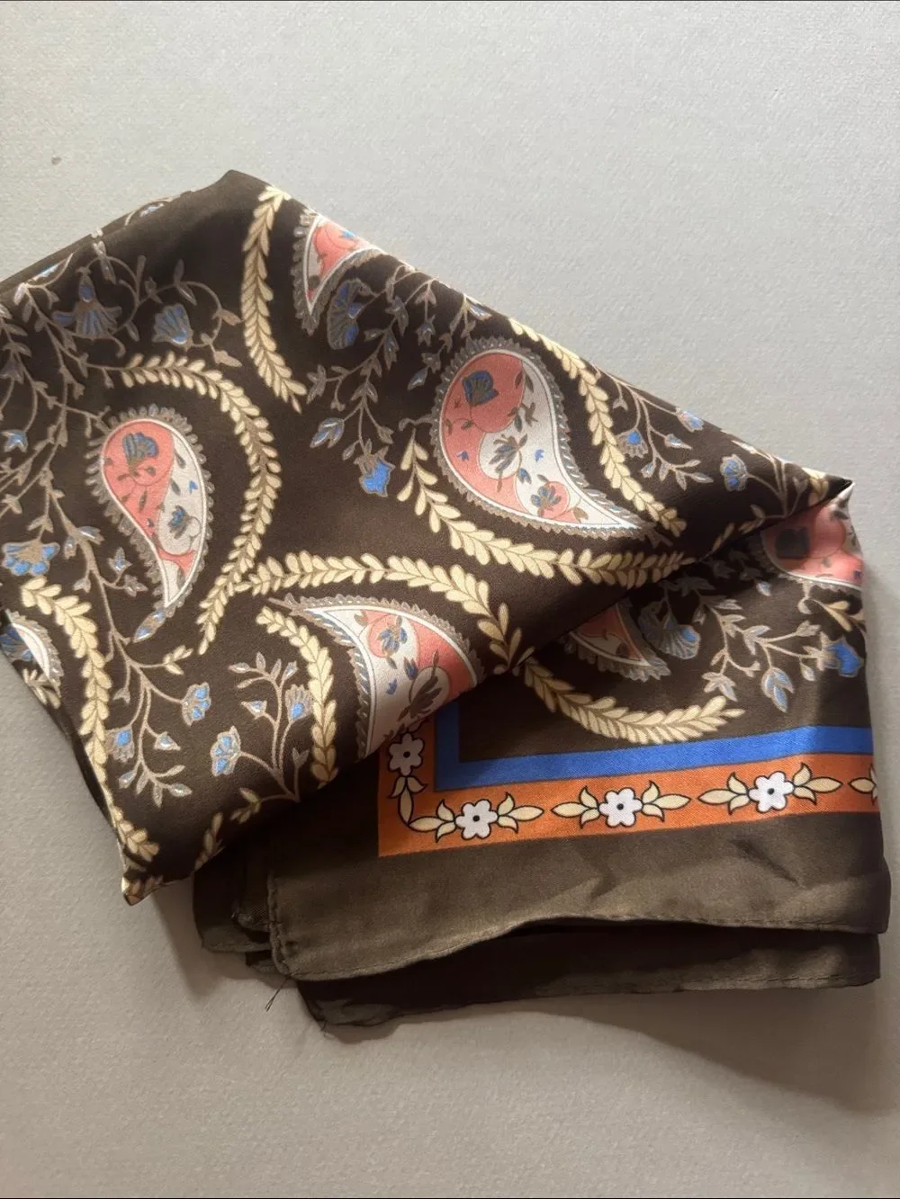 Brown Paisley Scarf A803